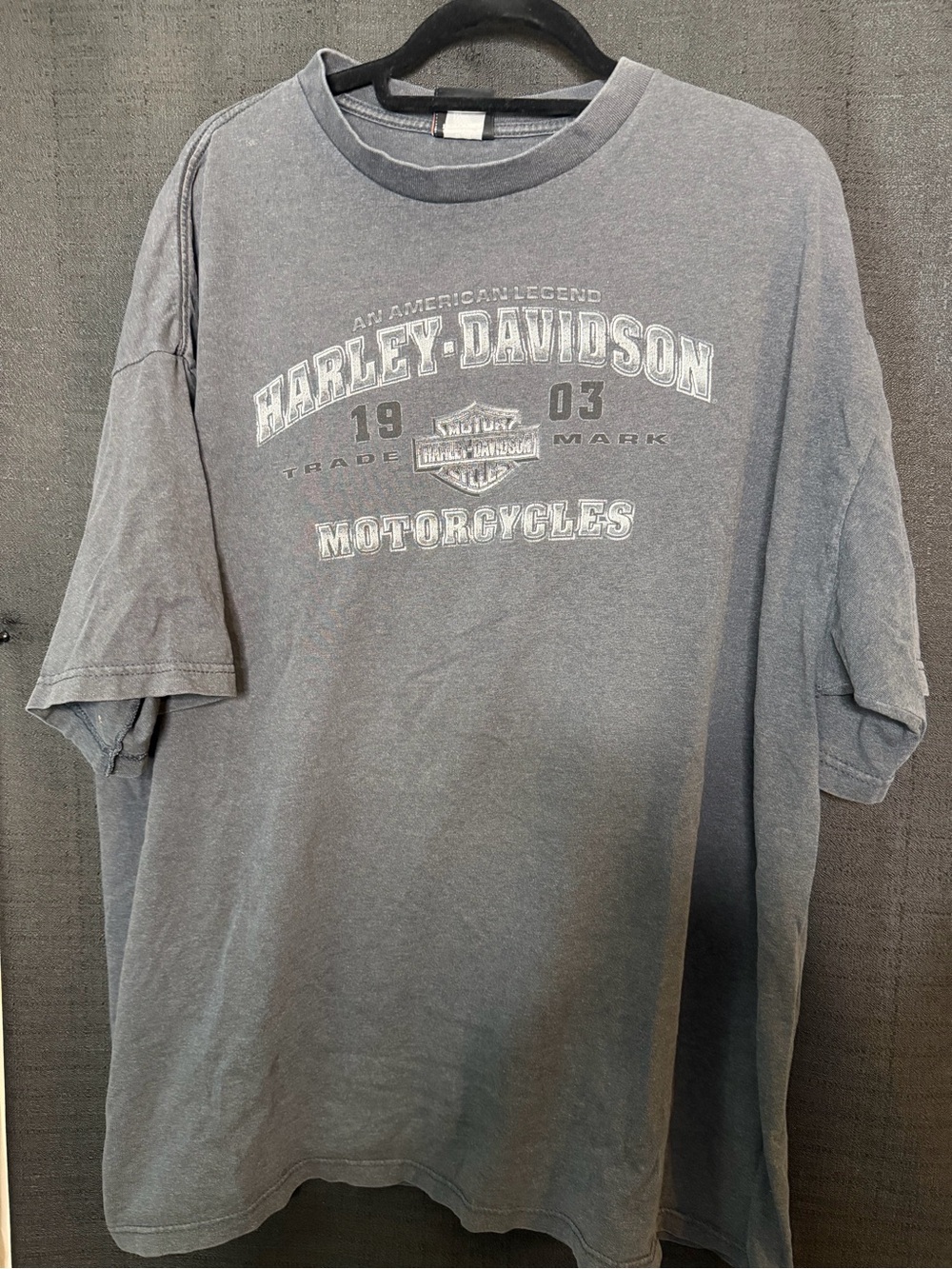Harley-Davidson Vintage-Style Gray Logo Short Sleeve Tee